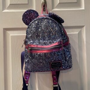 Used Loungefly Disney Purple Potion Backpack